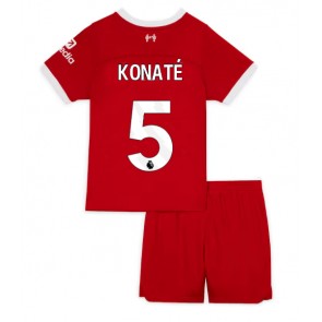 Liverpool Ibrahima Konate #5 Replica Home Stadium Kit for Kids 2023-24 Short Sleeve (+ pants)